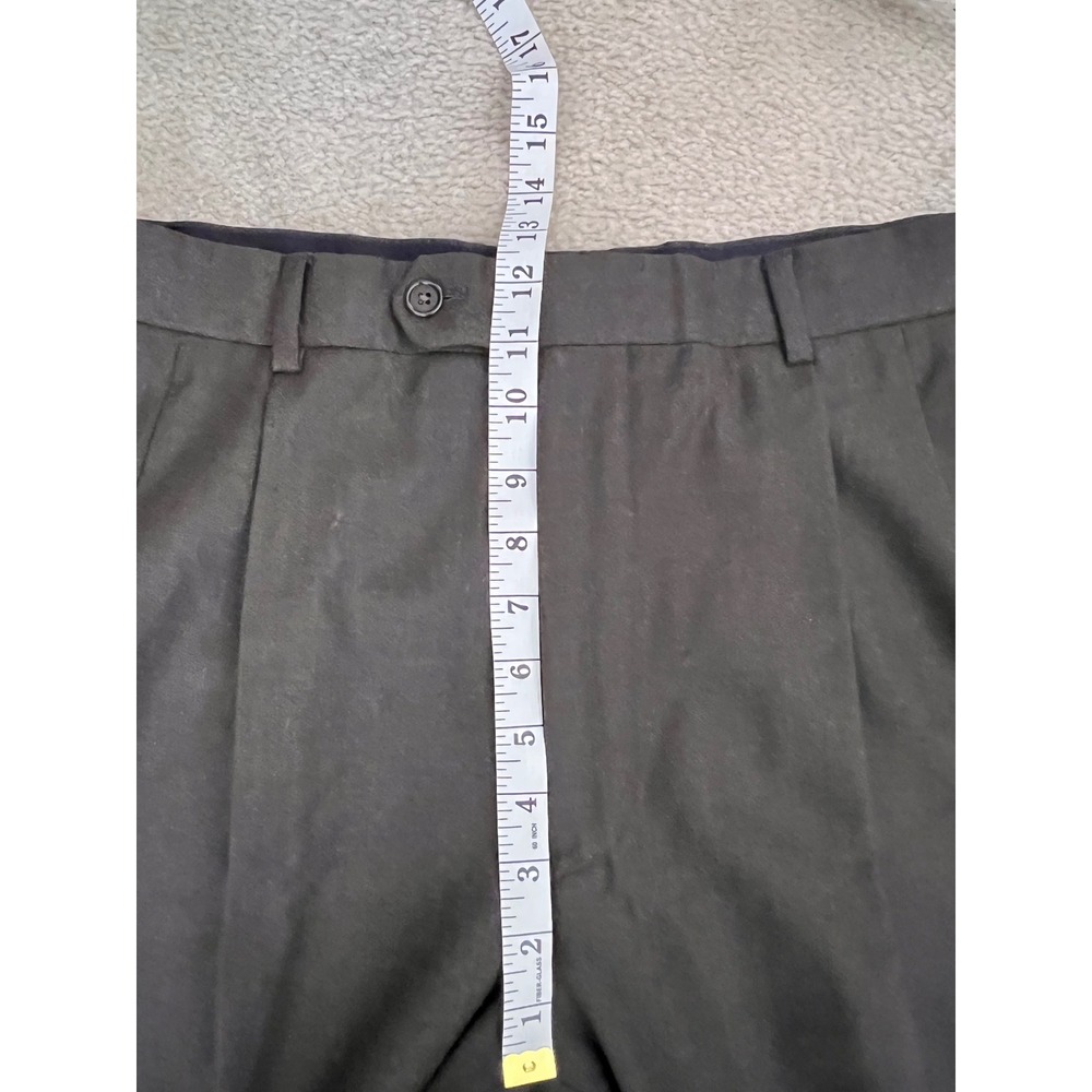 Brooks Brothers Mens 35W Vitale Barberis Canonico Super 120s Wool Pleated Pants - Picture 8 of 12